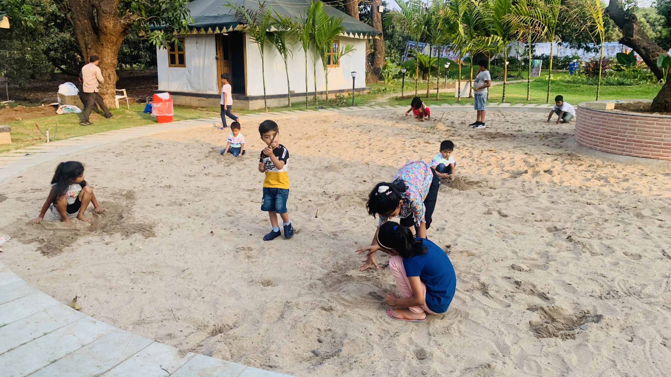 sand play area